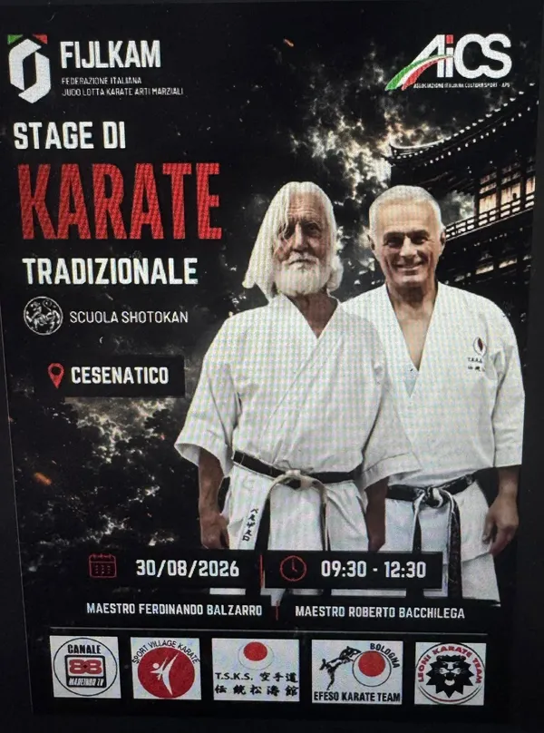 Stage di Karate a Cesenatico, 30 agosto